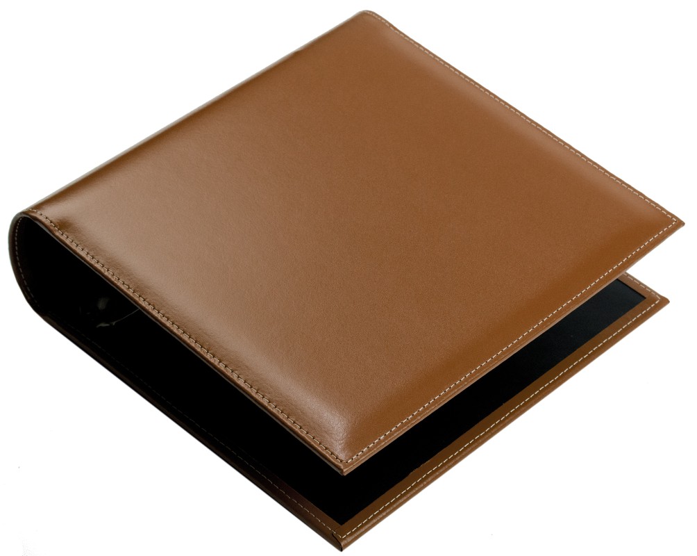 Ordner DIN A5 | Echtleder | CAMBRIDGE hellbraun